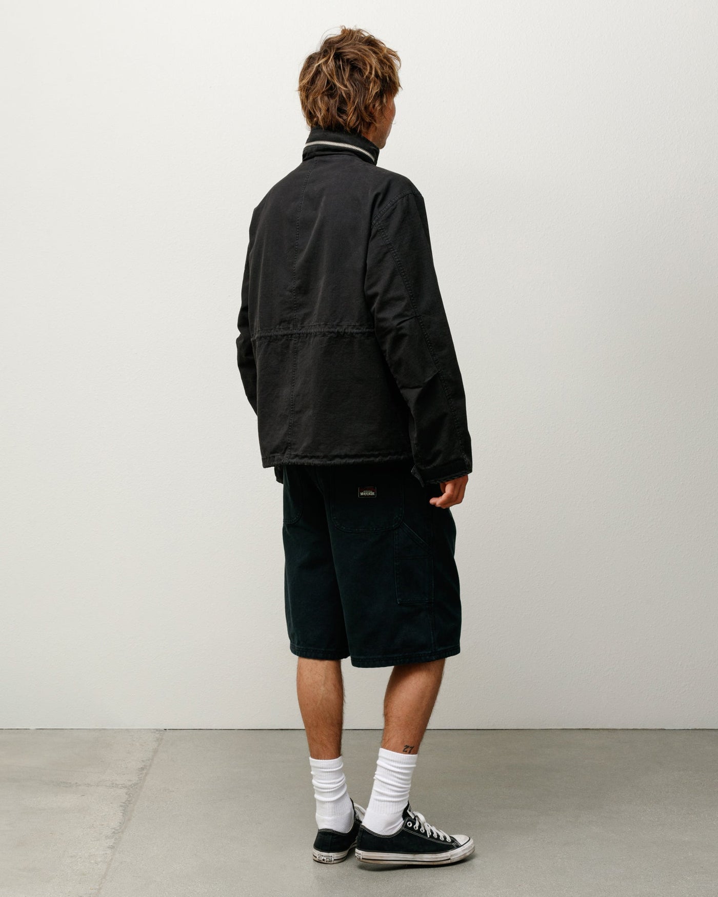 WASHED CANVAS WORK SHORT